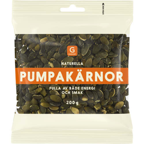 Pumpakärnor Naturell Skalade