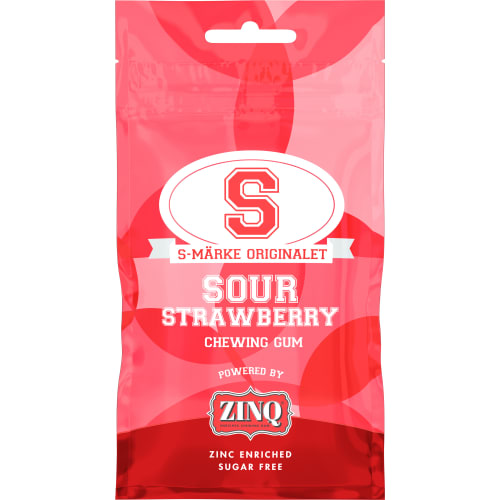 Sour Strawberr Tuggummi