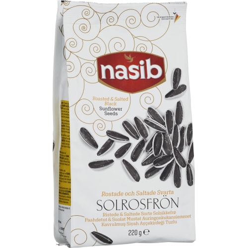 Solrosfrön Svarta Rostade & Saltade