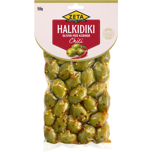 Chili Halkidiki Oliver med Kärnor