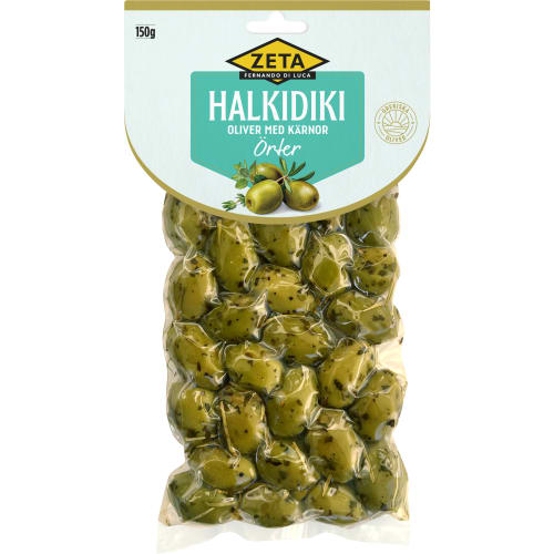 Örter Halkidiki Oliver med Kärnor