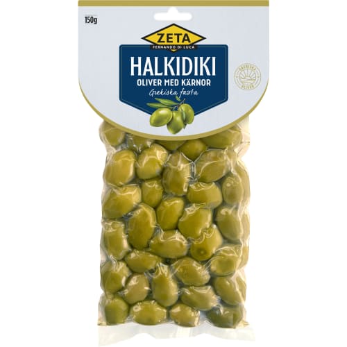 Halkidiki Grekiska Fasta Oliver med Kärnor
