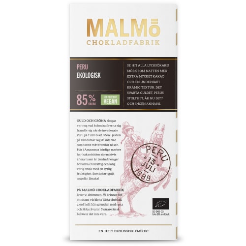 Peru 85 % Mörk Choklad Extra Mycket Kakao