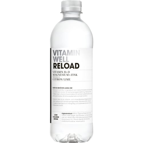 Reload Citron/lime Funktionsvatten, Pet