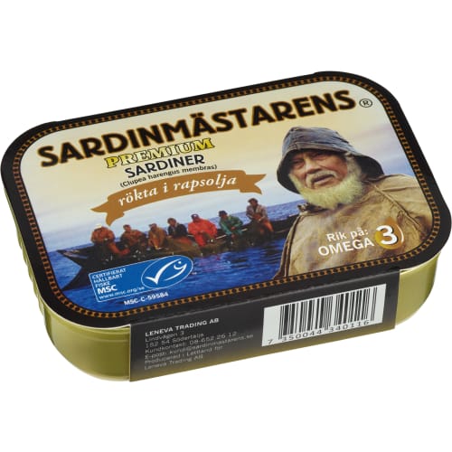 Sardiner Delikatessrökta i Rapsolja