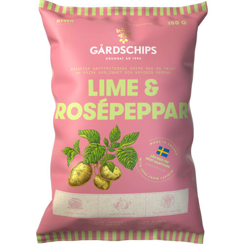 Lime Rosépeppar Chips