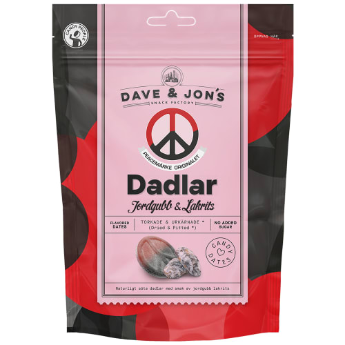 Peacemärke Jordgubb Lakrits Dadlar