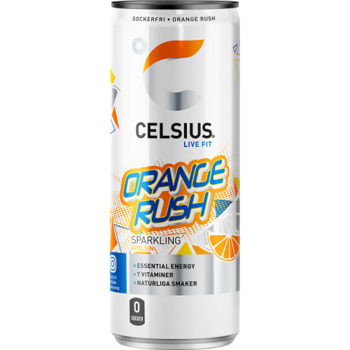 Orange Rush Apelsin Energidryck, Burk