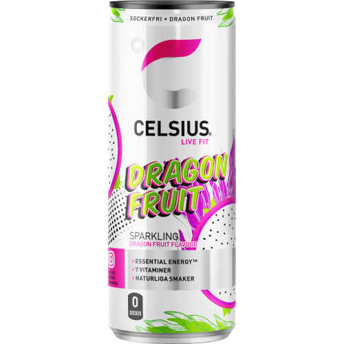 Dragon Fruit Celsius Energidryck, Burk
