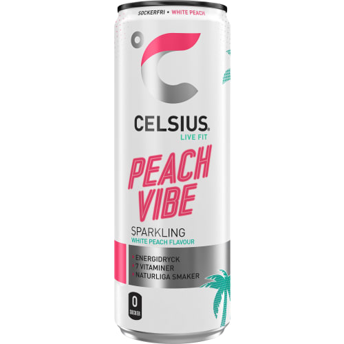 Peach Vibe Energidryck Burk