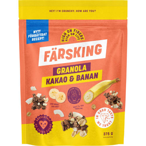 Färsking Kakao Banan Granola
