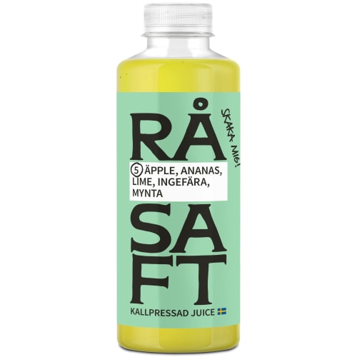 Äpple Ananas Lime Ingefära Mynta Kallpressad Juice