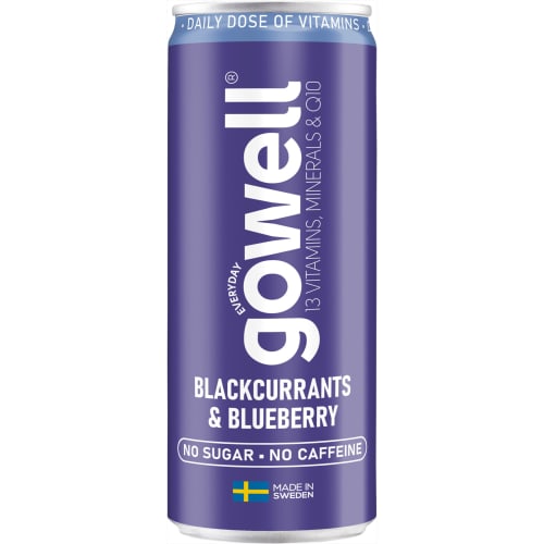 Svarta Vinbär Blåbär Funktionsdryck Burk