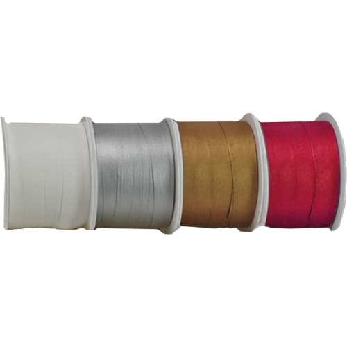 Band Matta Röd, Vit, Sil, Guld 10mx10mm