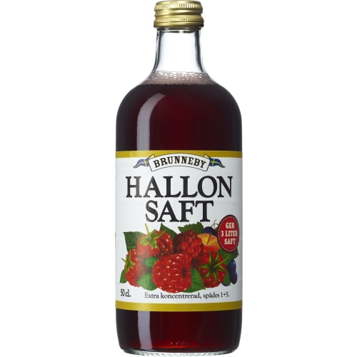 Hallon Extra Koncentrerad Saft Glas