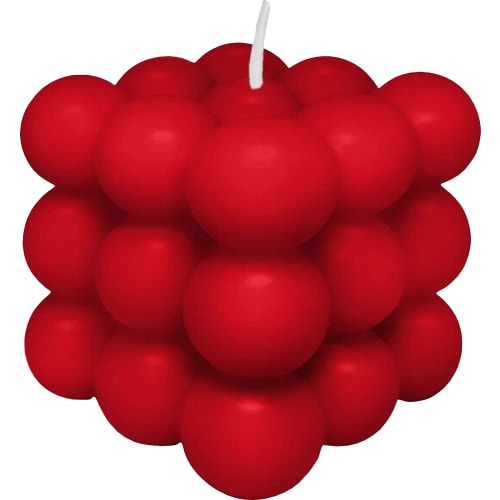 Figurljus Bubbles Röd