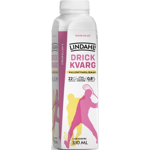 Hallon Vanilj Laktosfri Drickkvarg 0,8%