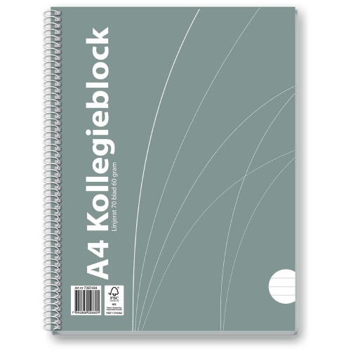 Kollegieblock A4 Linjerat Fsc