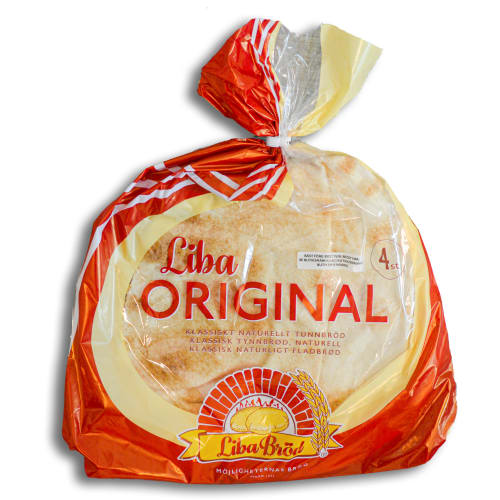 Liba Original Tunnbröd Vitt 4-pack
