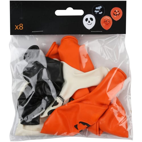 Ballong Svart/vit 4sort 8-pack