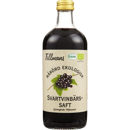 Svarta Vinbär Rårörd Ekologisk Saft Glas