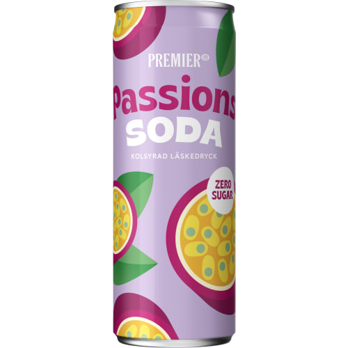 Passionsoda Zero Läsk,burk