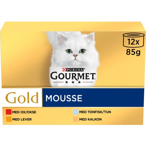 Mousse Mix Gourmet Gold Kattmat Våt 12-pack