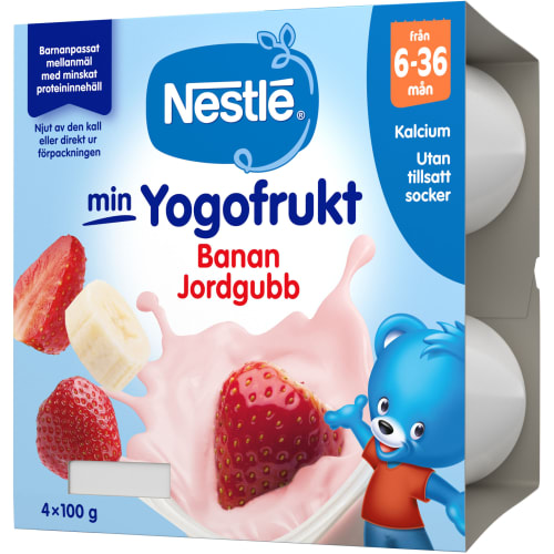 Min Yogofrukt Jordgubb Banan Från 6 Månader
