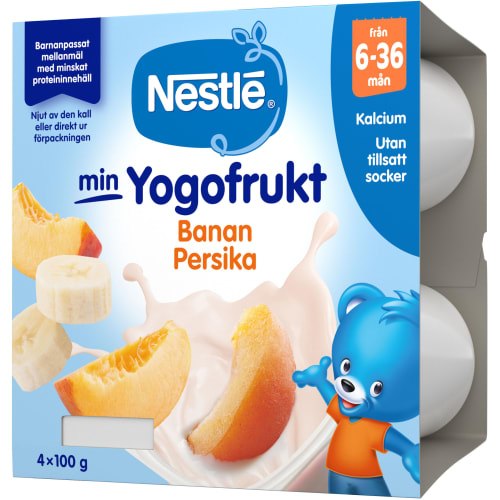 Min Yogofrukt Persika Banan Från 6 Månader