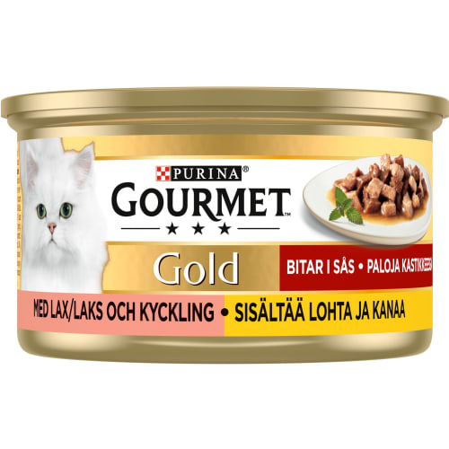 Lax & Kyckling Gourmet Gold Kattmat i Sås