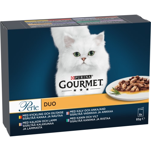 Duo Kött Multi Gourmet Perle Kattmat Våt 8-pack