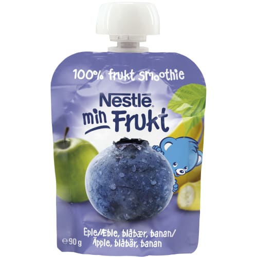 Fruktsmoothie Äpple Blåbär Banan Från 6 Månader