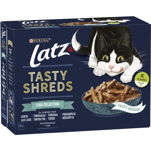Fish Selection Tasty Shreds Kattmat Sås 12-pack