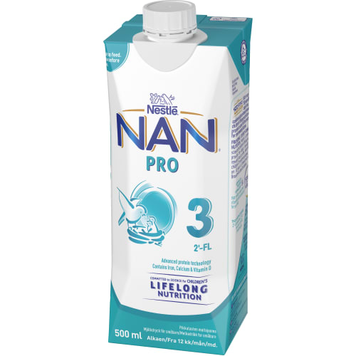 Nan Pro 3 Drickfärdig Mjölkdr Från 12 Månader