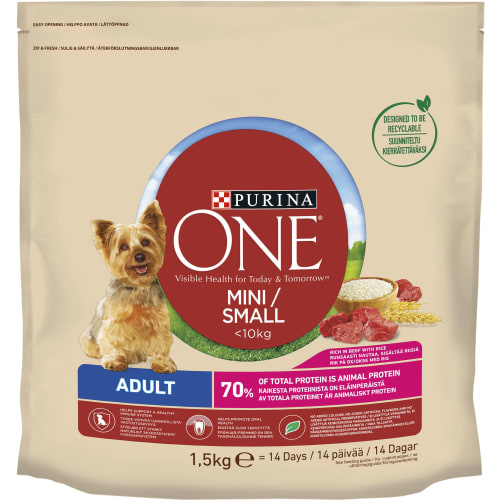 Adult Mini Small Ox Ris Torrfoder Hund