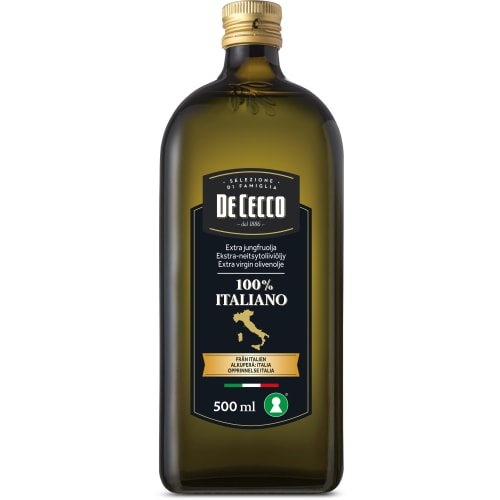 100% Italiano Extra Jungrfruolja Olivolja