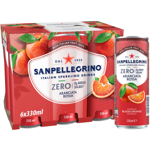 Aranciata Rossa Zero Läsk Burk