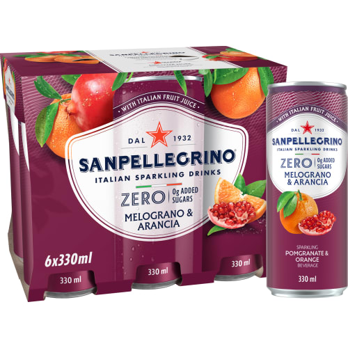 Melograno Arancia Zero Läsk Multipack
