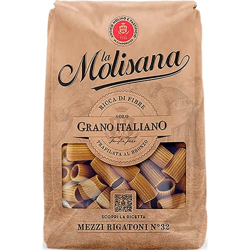 Mezzi Rigatoni Fullkorn Pasta