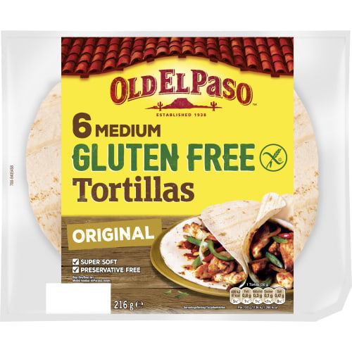 Tortilla Medium Glutenfri/6-pack