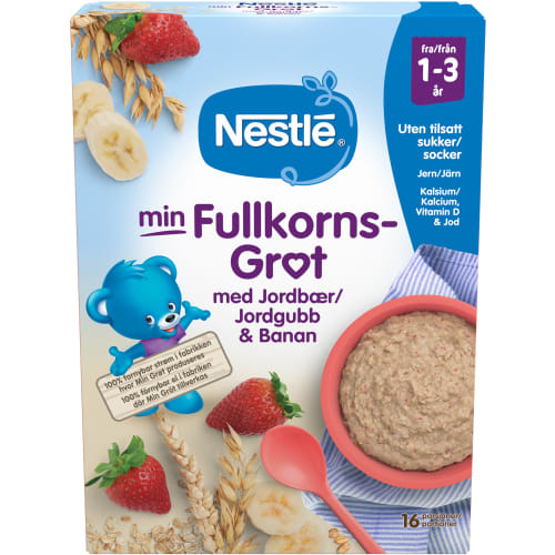 Fullkornsgröt Jordgubb Banan 1-3 År
