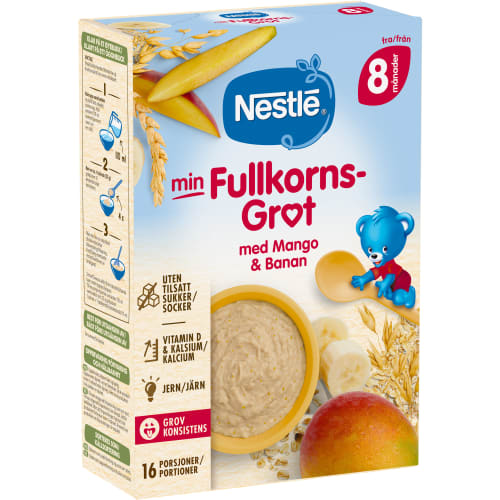 Fullkornsgröt Mango Banan Från 8 Månader