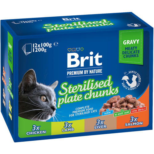 Box Chunks For Sterilized Kattmat Våt 12-pack