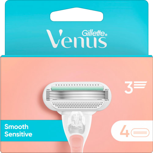Smooth Sensiti Pink Rakblad 4-pack