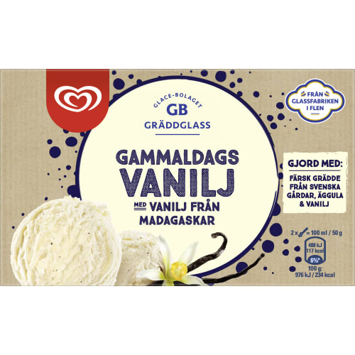 Gb Glace Gammaldags Vanilj Gräddglass