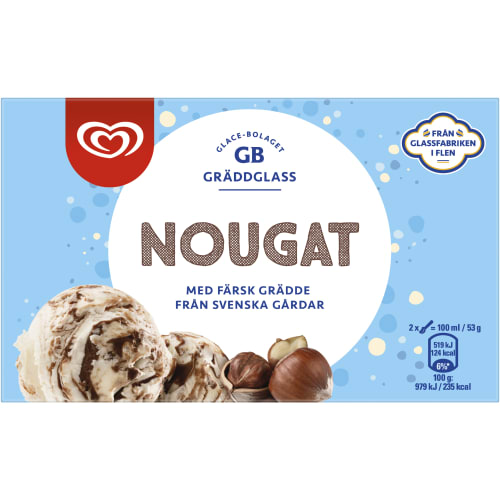 Nougat Gräddglass
