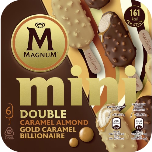 Mini Double Gold Caramel Billion Glasspinnar