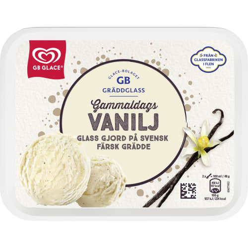 Vanilj Gammaldags Gräddglass