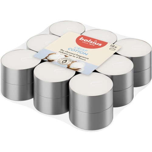 Bolsius Värmeljus 4h Fresh Cotton True Scents