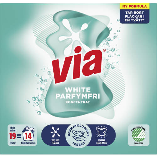 White Parfymfri Tvättmedel Pulver